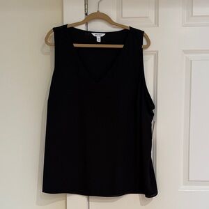 Nine West Black V-Neck Dressy Tank Top